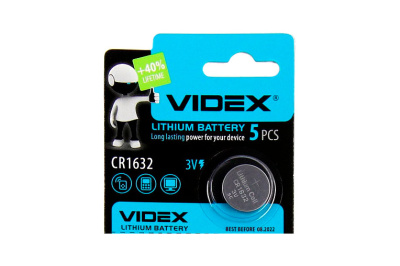 Элементы питания VIDEX Lithium CR1632 BL-5