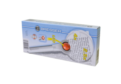 Лупа Bresser 2,5x/4x, 88 мм, LED, металл магазин Observer-msk.ru