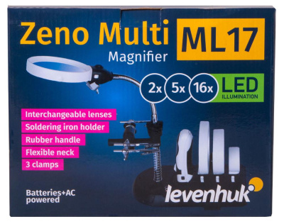 Мультилупа Levenhuk Zeno Multi ML17, черная магазин Observer-msk.ru