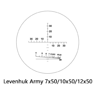 Бинокль Levenhuk Army 7x50 с сеткой