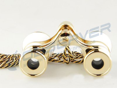 Театральный бинокль 3х25 с цепочкой (Белый) магазин Observer-msk.ru