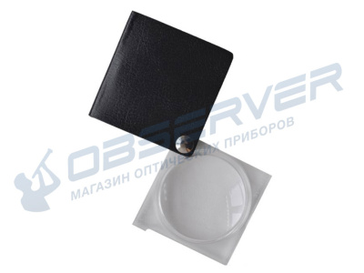 Лупа складная двояковыпуклая Eschenbach Economy 3,5x, 45 мм (черный)  магазин Observer-msk.ru
