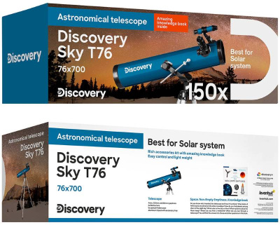 Телескоп Discovery Sky T76 с книгой