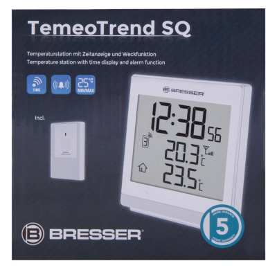 Метеостанция Bresser TemeoTrend SQ с радиоуправлением, белая магазин Observer-msk.ru