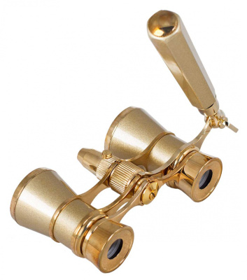 Бинокль Levenhuk Broadway 325N (золотой лорнет с подсветкой) магазин Observer-msk.ru