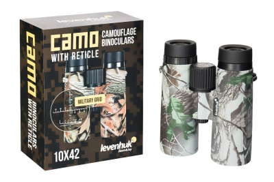 Бинокль Levenhuk Camo Moss 10x42 с сеткой